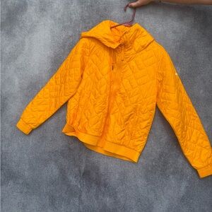 Vibrant Orange Quilted Jacket